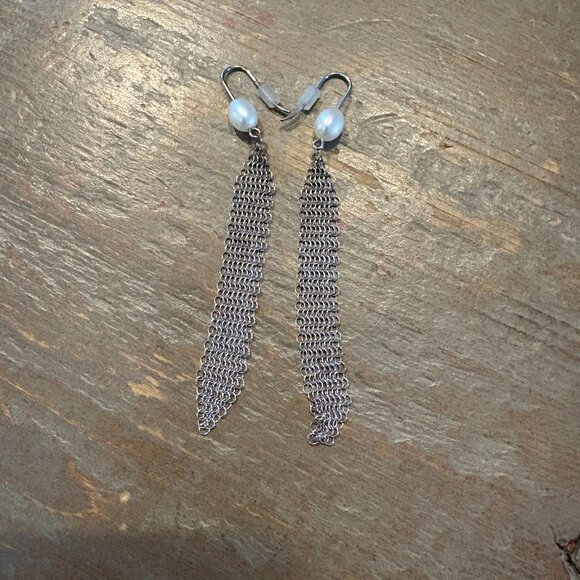 Tiffany's Mesh Tassel Earrings - Picture 5 of 5